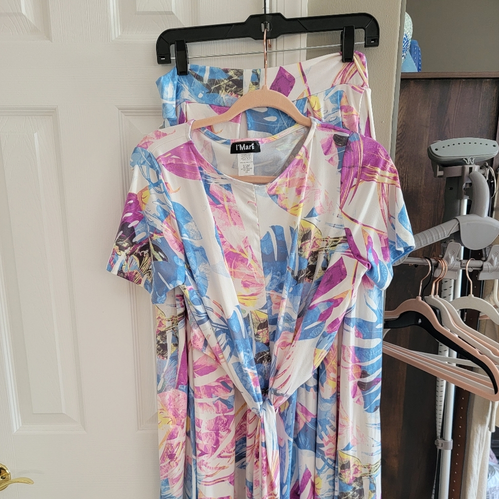 Crop top shirt set